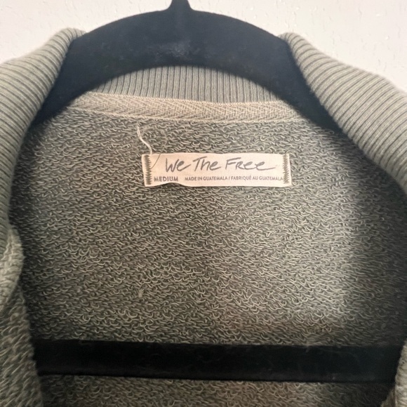 We The Free Free People Camden Oversized Henley Sweatshirt in Laurel Oak - Picture 5 of 7